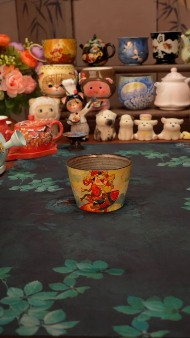 迷糊  坐火箭的老财猪口杯