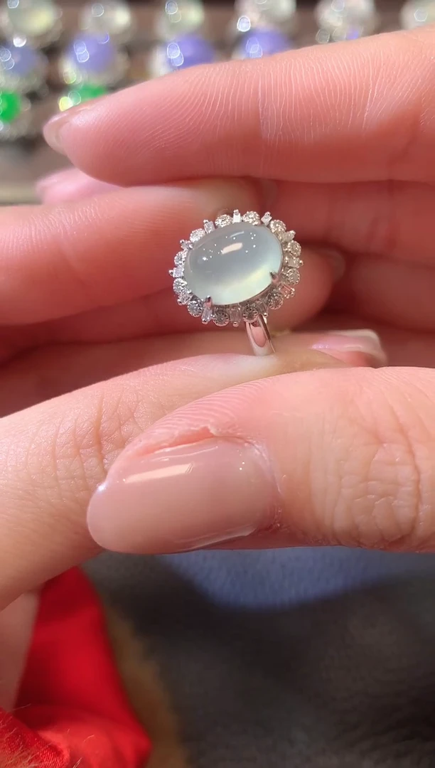 【闪购商品】翡翠戒指18K金镶嵌A翡翠11