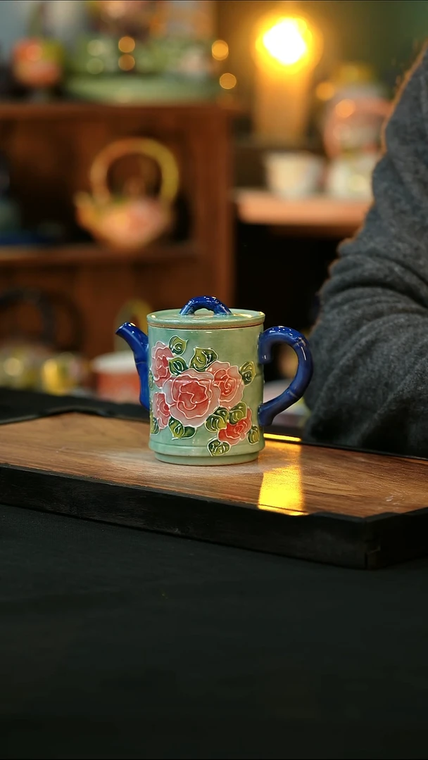 杯手绘心瓷陶瓷浮力