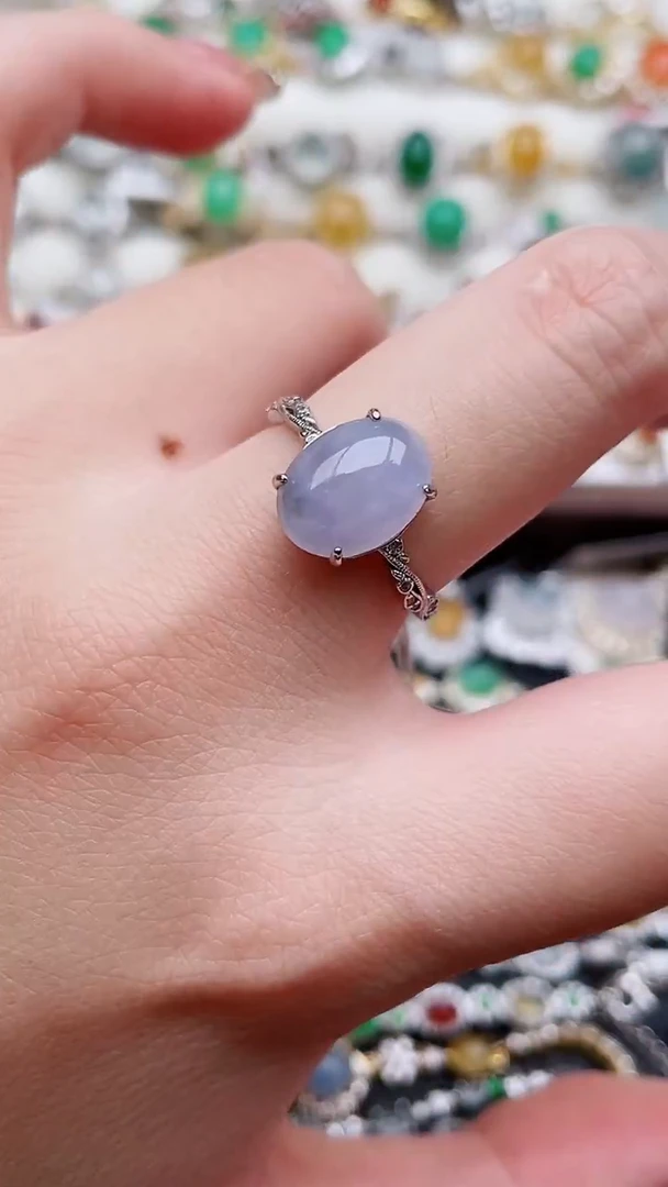 银S925镶嵌戒指翡翠63