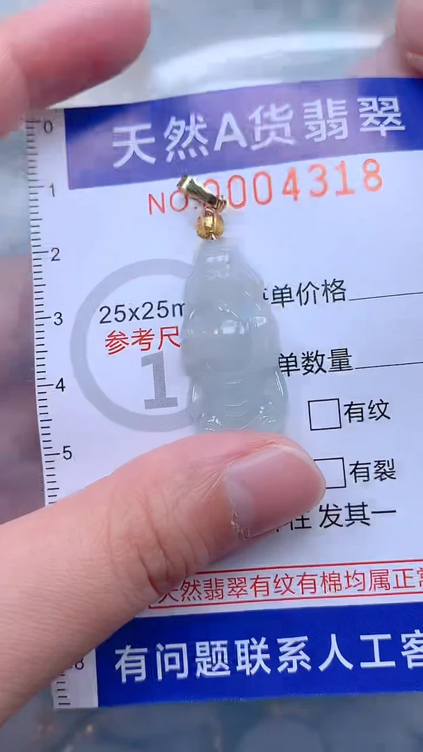 翡翠未镶嵌吊坠(不含链)1
