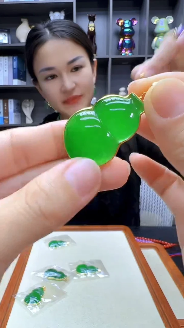 翡翠14K金镶嵌颈饰丹丹diy劲饰