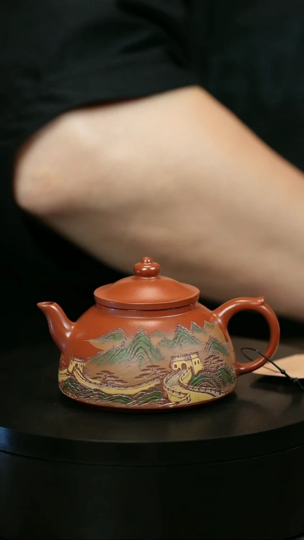 茶壶紫砂感*H2239赵翠红长城笠帽
