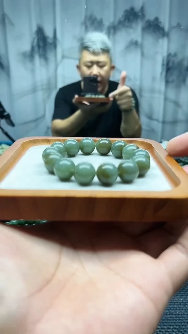 手串未镶嵌和田玉切莫天空蓝微糖卡16纯天然拍一发一