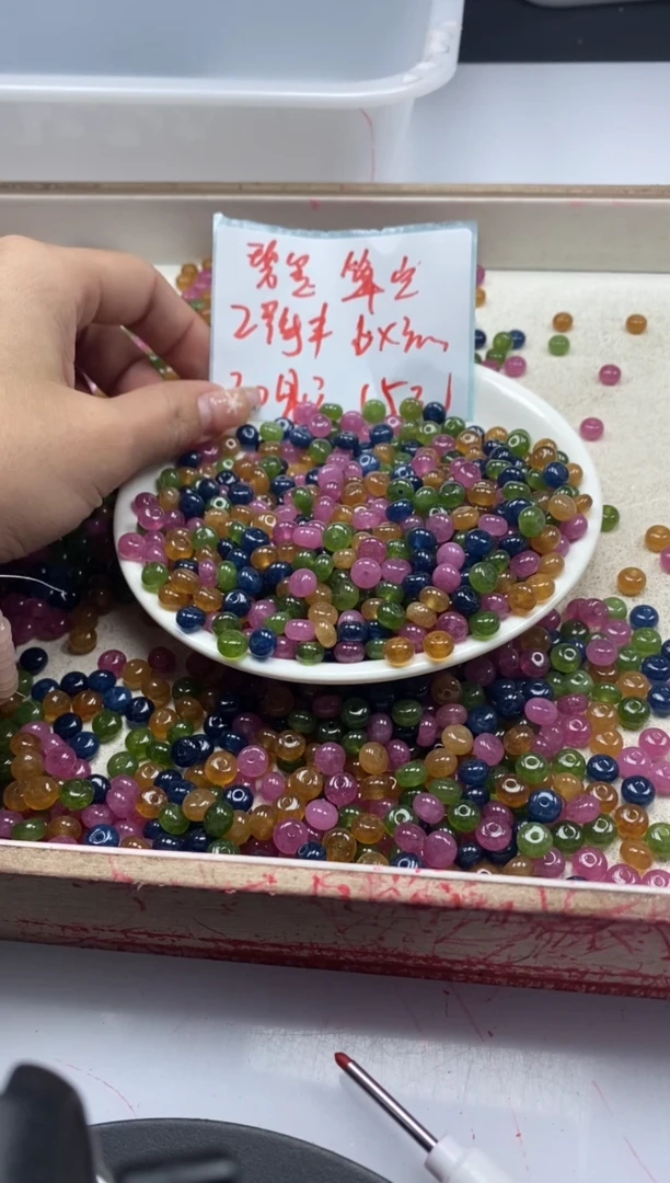 【闪购商品】碧玺颈饰未镶嵌w2099碧*玺算盘6*3mm*30颗