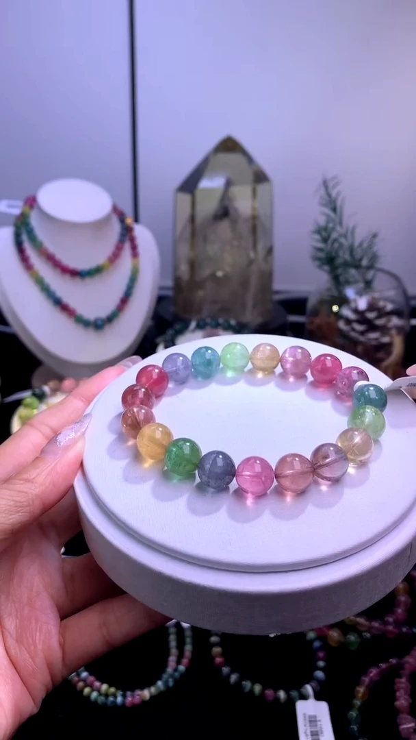 手链未镶嵌碧玺【梦源珠宝】天然碧玺单圈手链