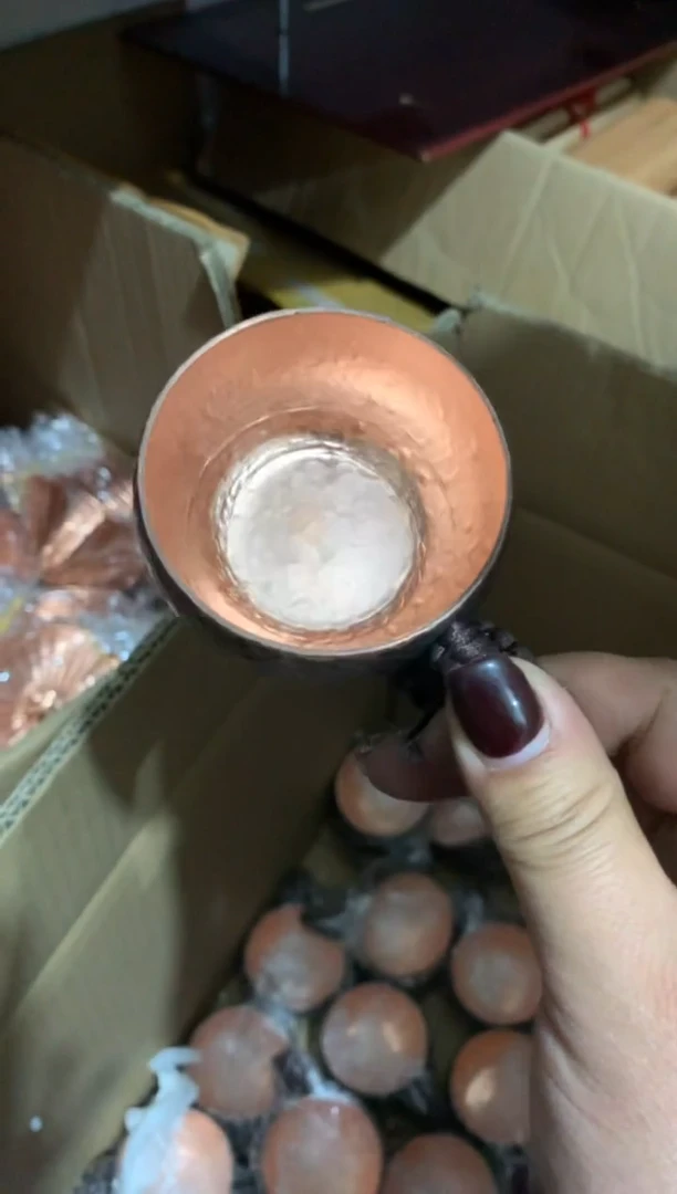 紫铜一张打耳把主人杯