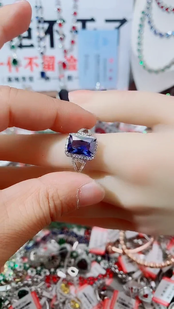 戒指蓝宝石未镶嵌蓝宝石戒指