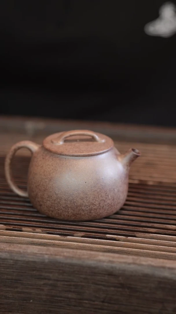 茶壶紫砂原矿手工制作【宽口、