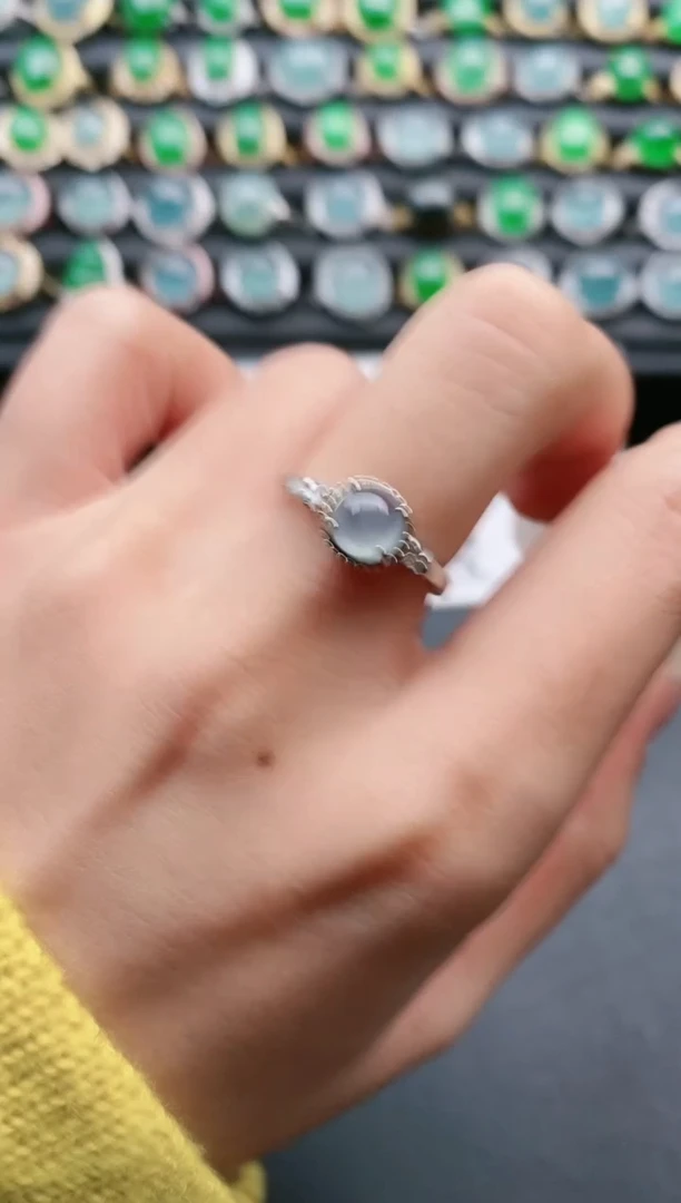 【闪购商品】翡翠戒指银S925镶嵌1111111