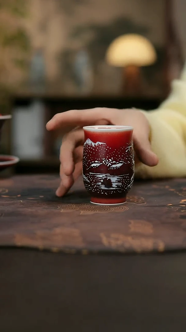 景德镇陶瓷杯碗柴烧多人