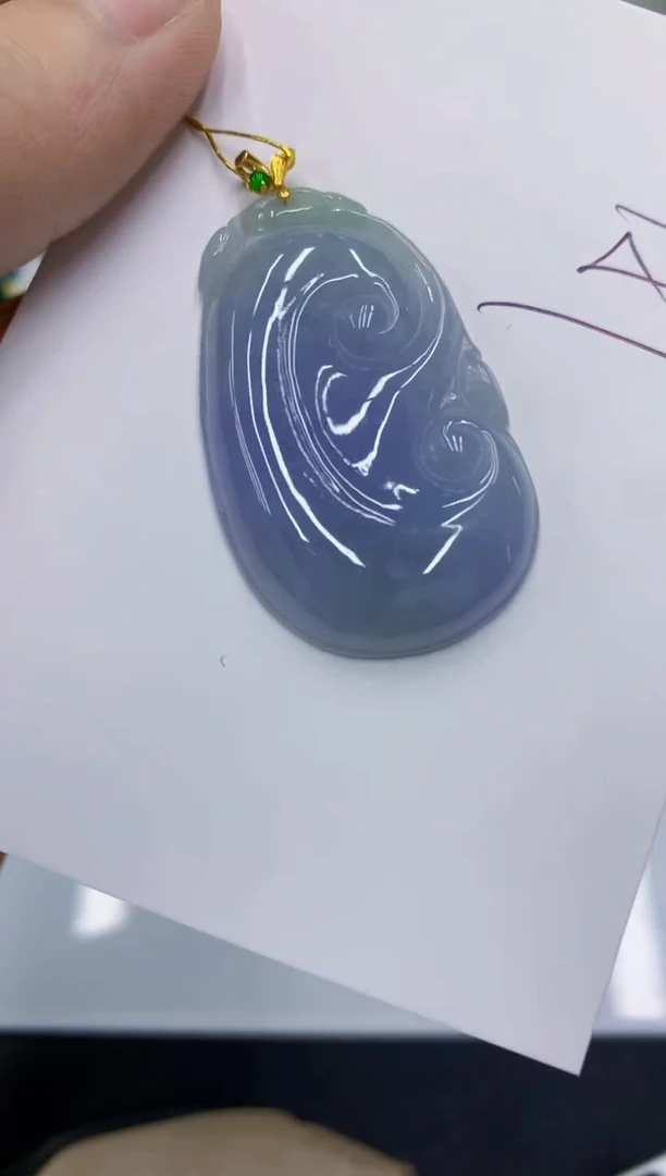 颈饰18K金镶嵌翡翠翡翠