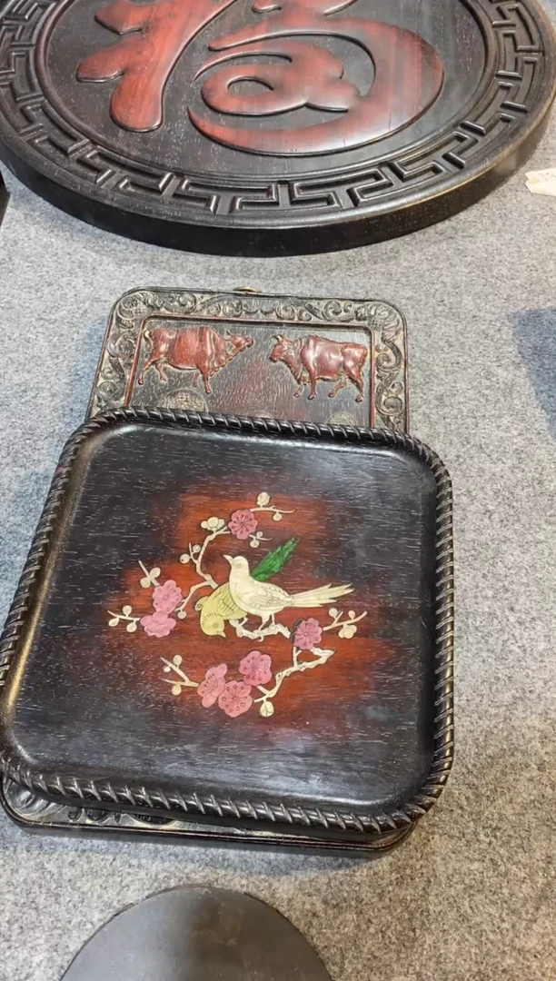 檀香紫檀（小叶紫檀）紫檀拆件雕刻板以直播间实物为准微瑕老物件