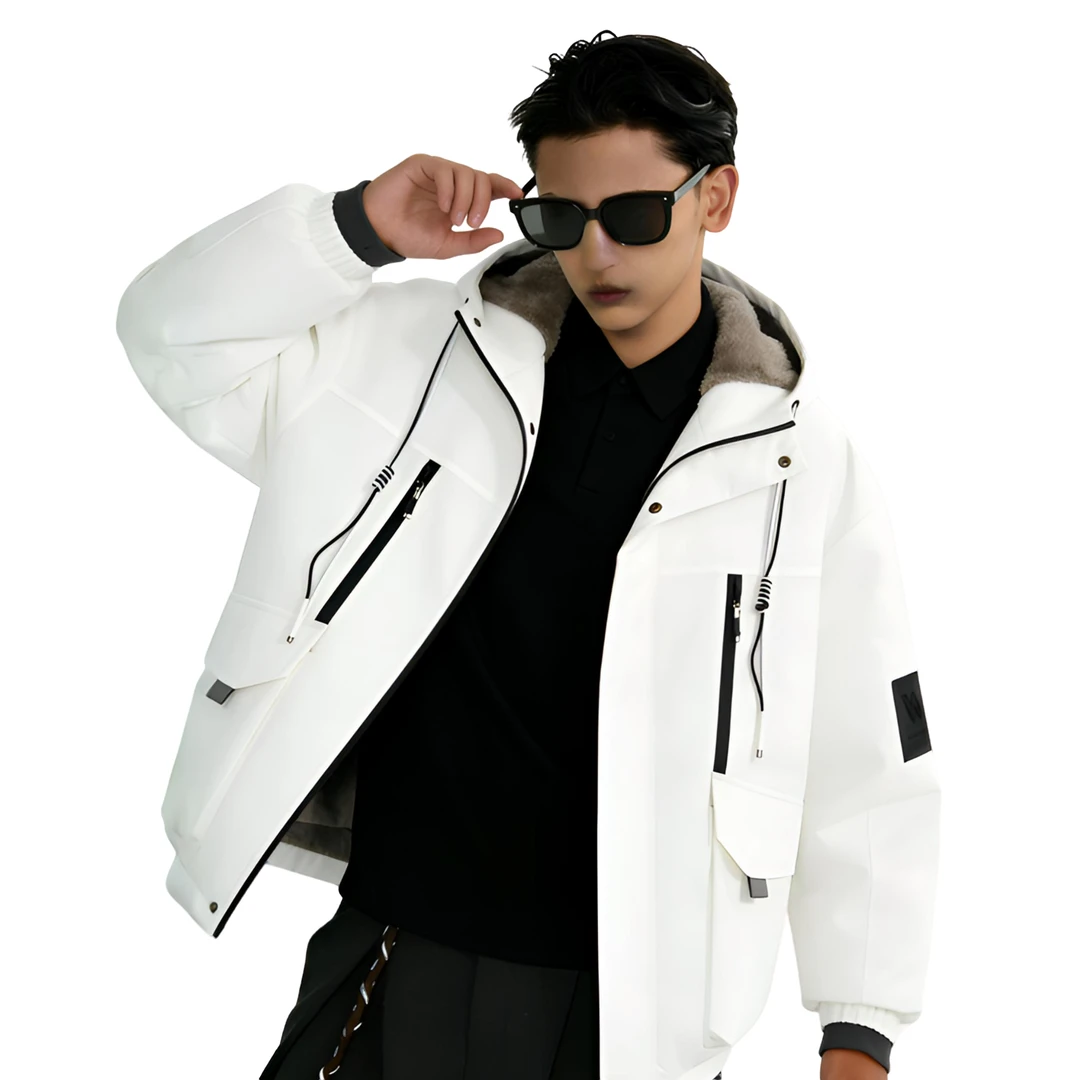 [OY]2025新款潮牌夹克男连帽宽松保暖棉服袄子青年派克服