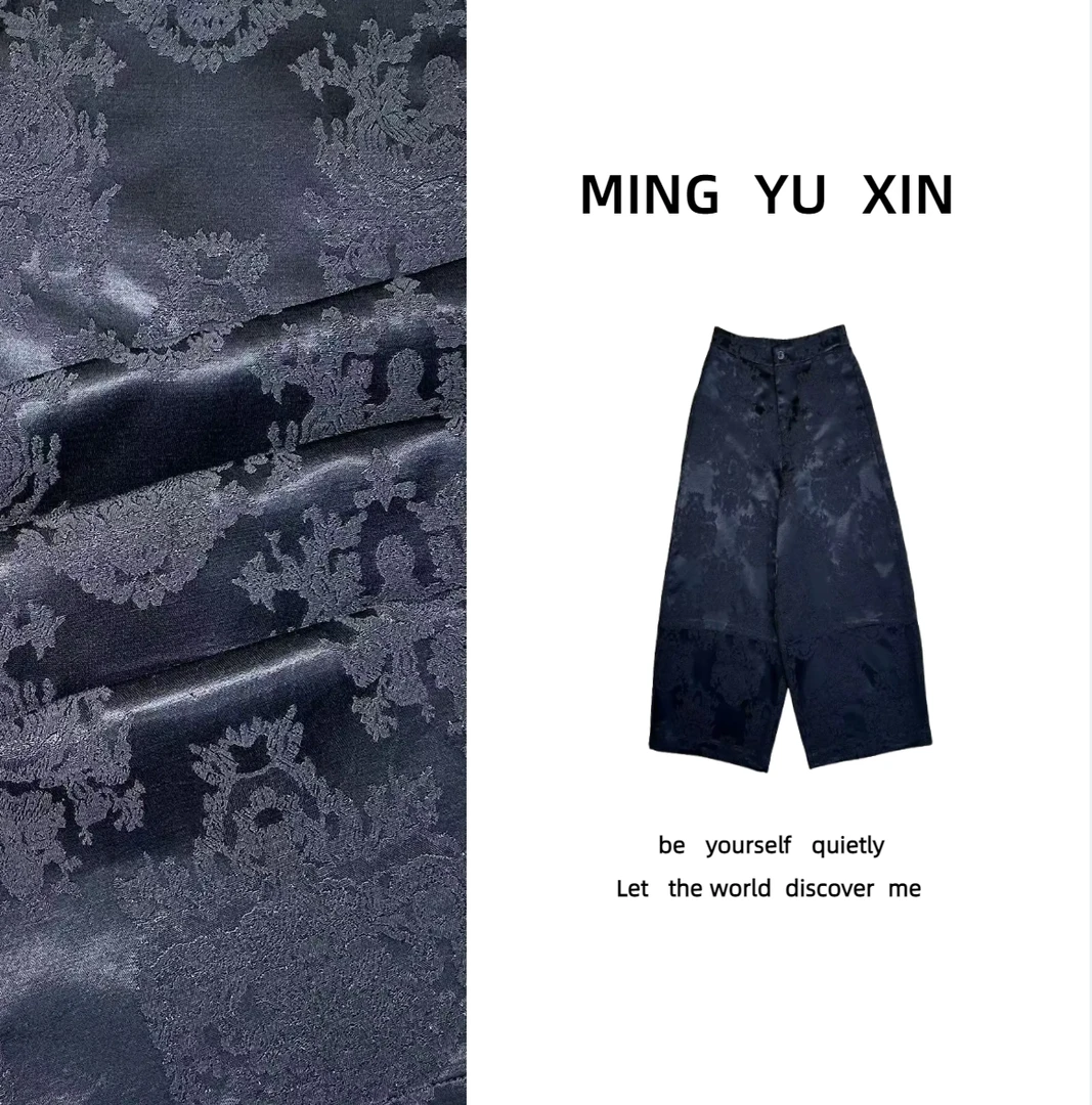 【铭雨鑫】 加厚秋冬款  花苞裤人丝100%松紧腰遮肉显瘦九分裤1928#