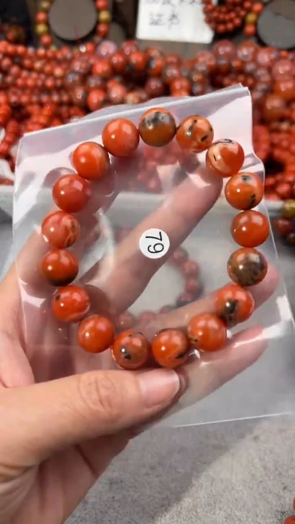 南红玛瑙手串未镶嵌12+