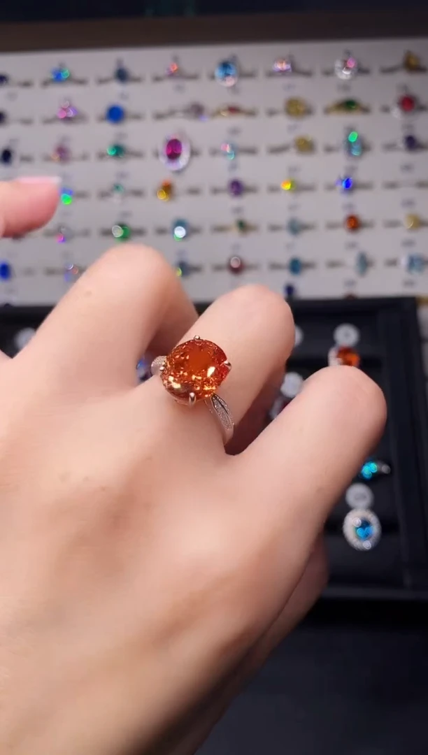 10克拉紫牙乌/石榴石（处理）欧美风戒指