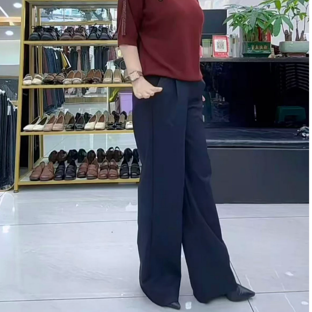 秋季女士新款窄版直筒裤长裤裤子304