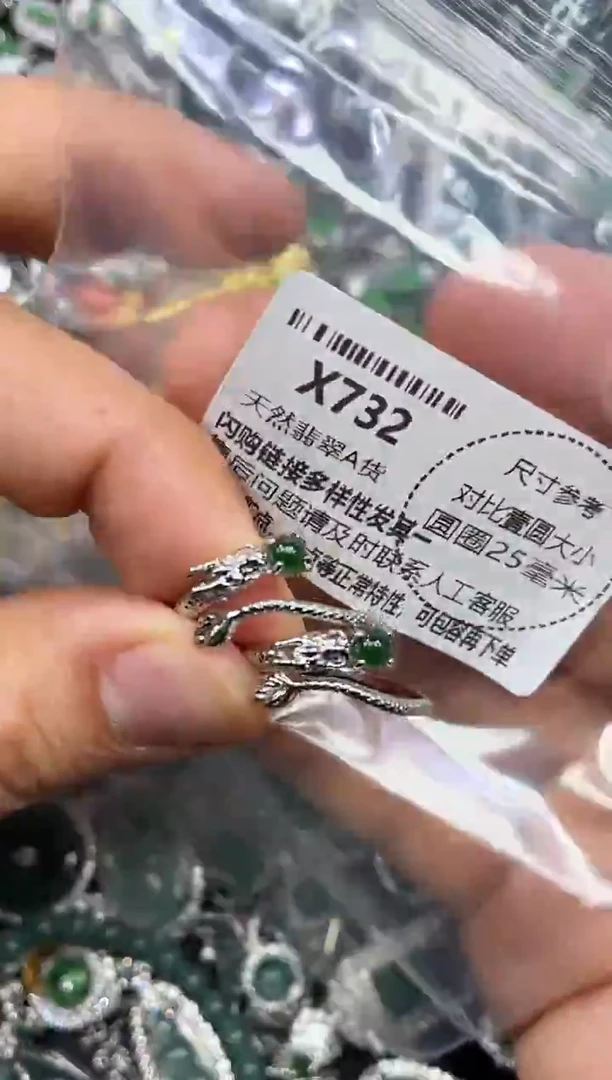 颈饰未镶嵌翡翠X732戒指