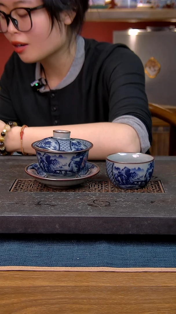 简装家用款2件套 老陶泥开片纹陶瓷茶具