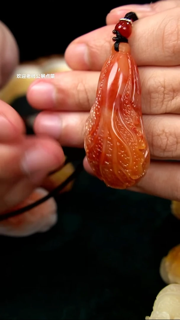 印尼石芙蓉桃花白菜挂坠