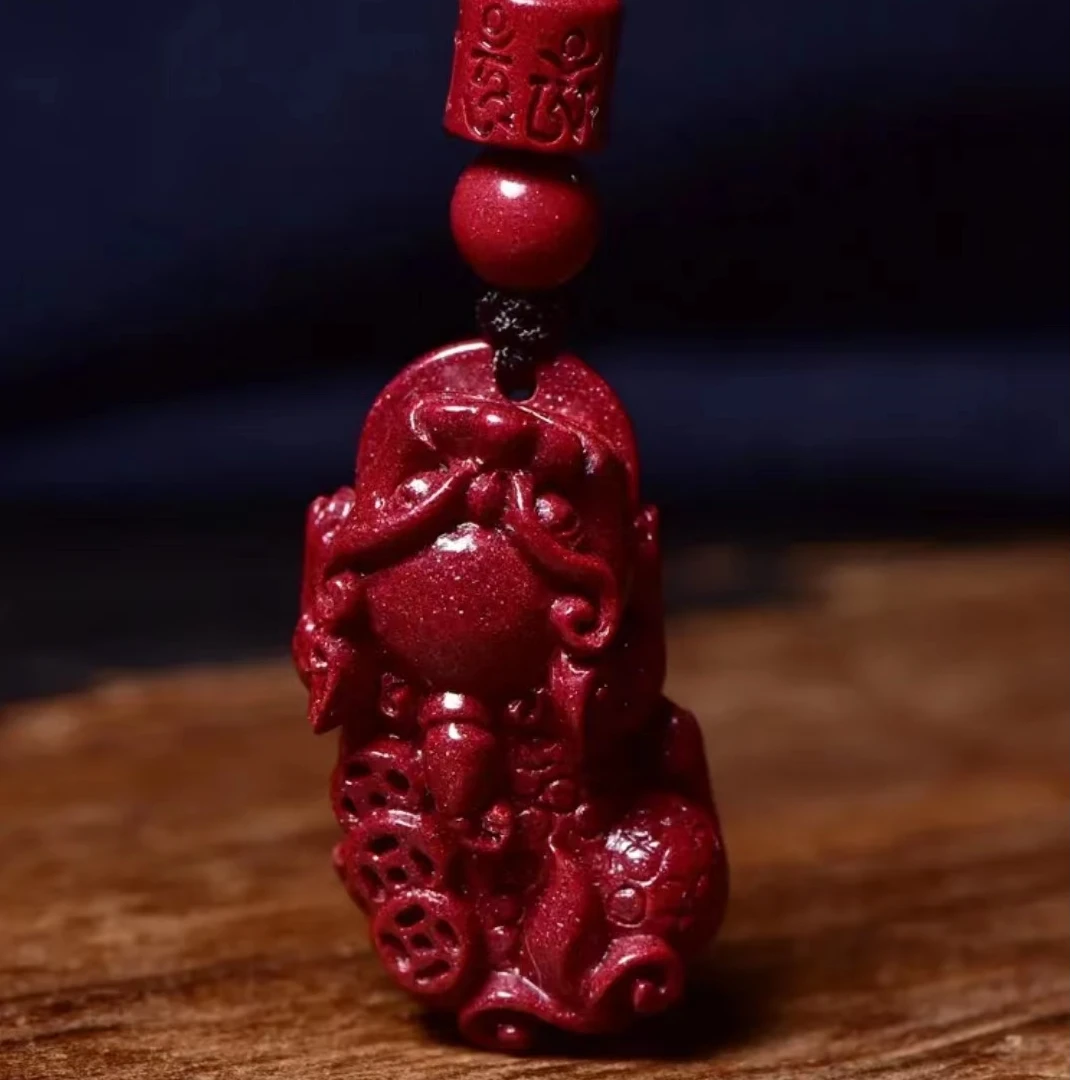 含辰砂工艺品朱砂金貔貅紫金砂吊坠