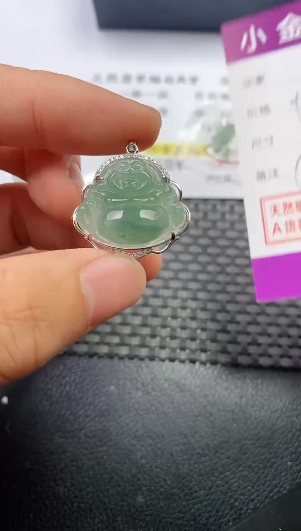 颈饰银S925镶嵌翡翠用****5挂件