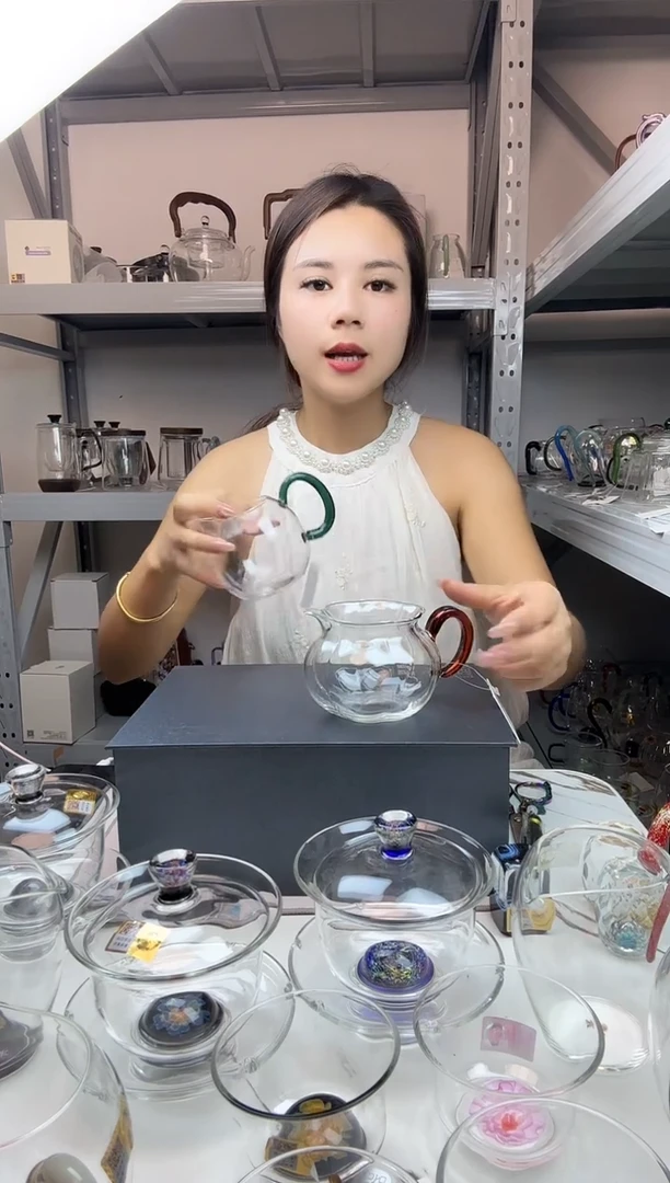 手工艺品玻璃禾器 畅然公道杯 墨绿色