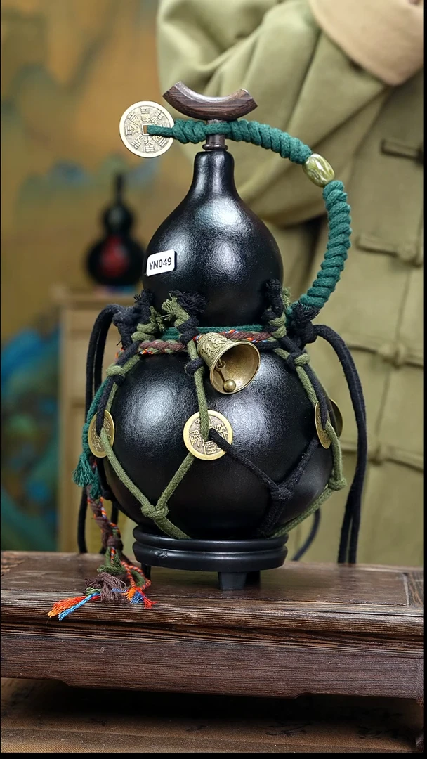 YN049复古网兜款天然酒葫芦（一物一拍）