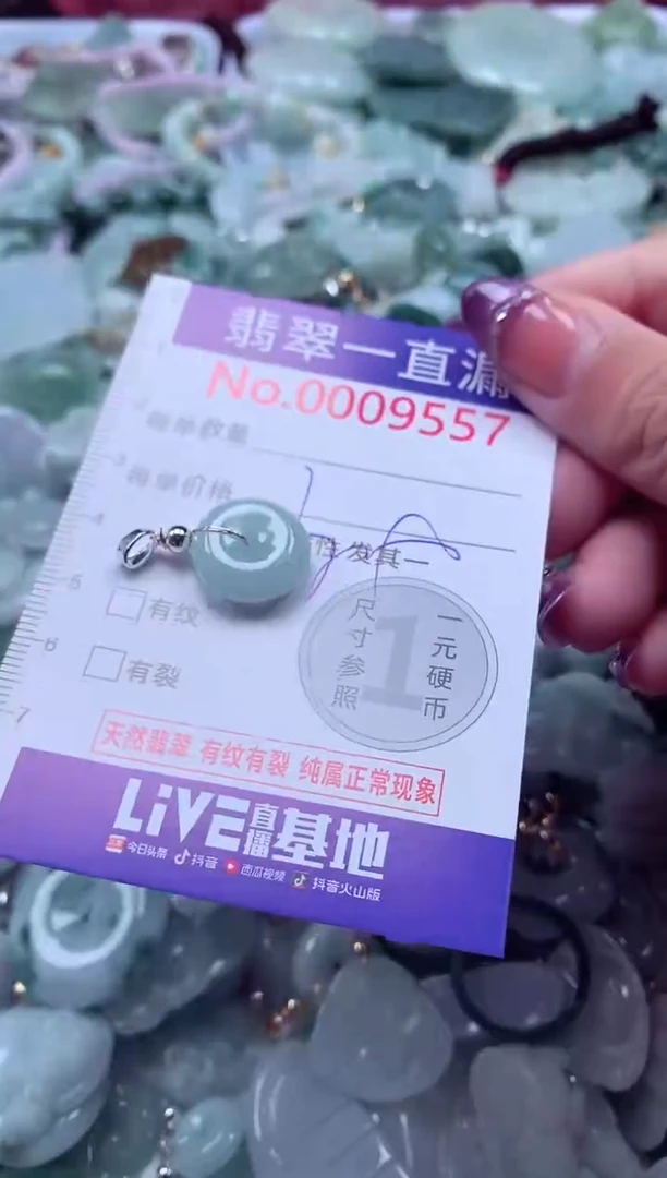 翡翠未镶嵌吊坠(不含链)9557