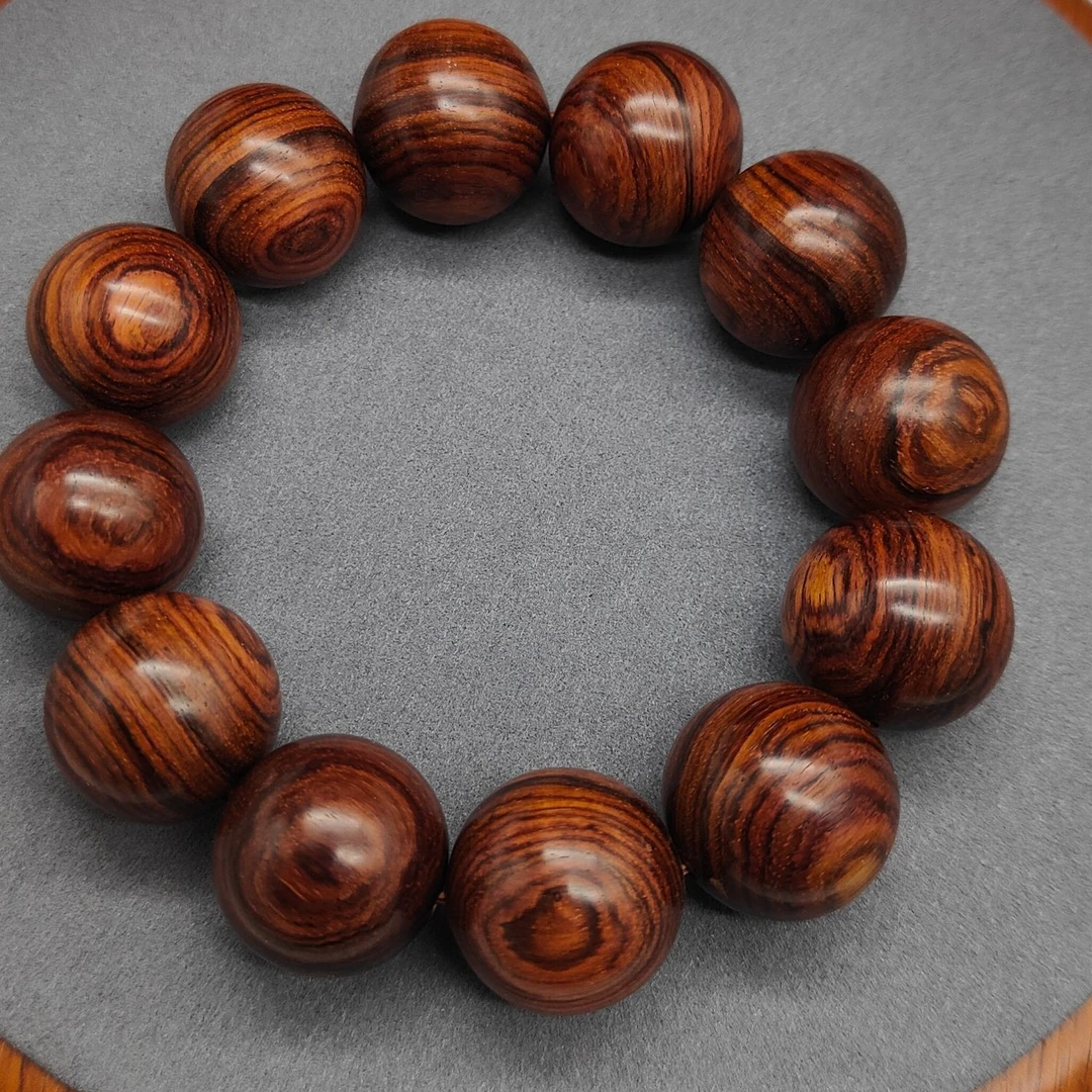 海南黄花梨手串，大黑线