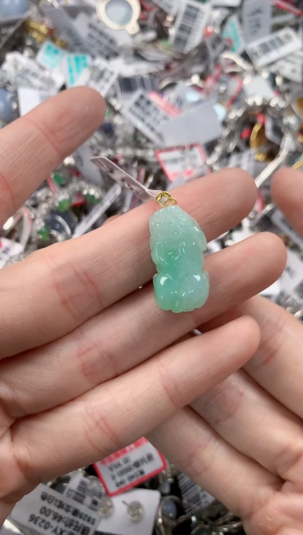 18K金镶嵌戒指翡翠3----10
