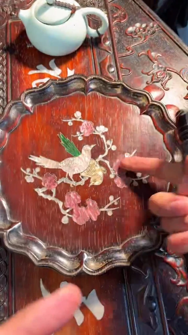 非洲紫檀（红花梨）赏盘25CM左右