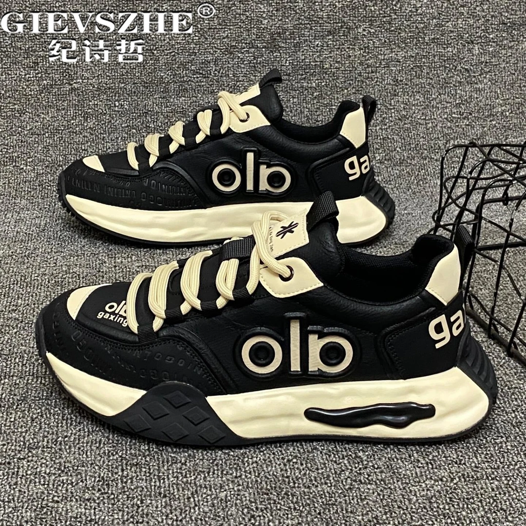 纪诗哲男鞋秋冬新款高级感阿甘鞋男款时尚百搭厚底减震运动休闲鞋