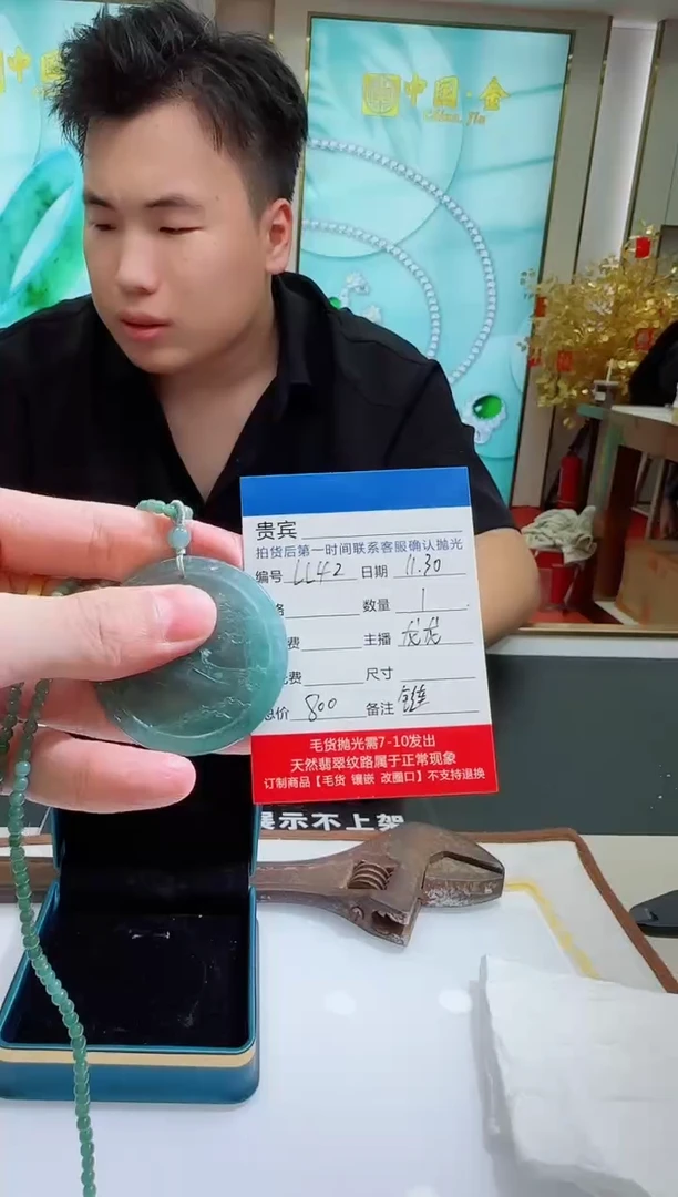未镶嵌定制翡翠LL42翡翠吊坠赠珠链-多样性发其一