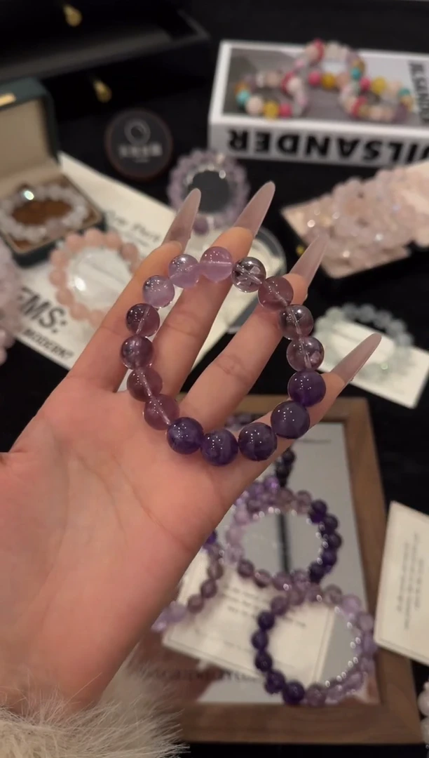 未镶嵌手链水晶紫气东来x3550