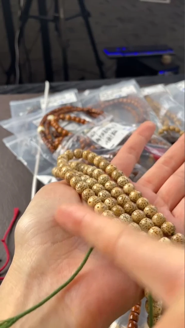 星月菩提吊坠精工级陈籽8*7桶珠长串