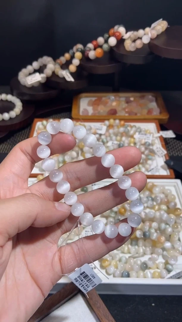 未镶嵌手串水晶12号链接 卡8咪+ 兔毛水晶