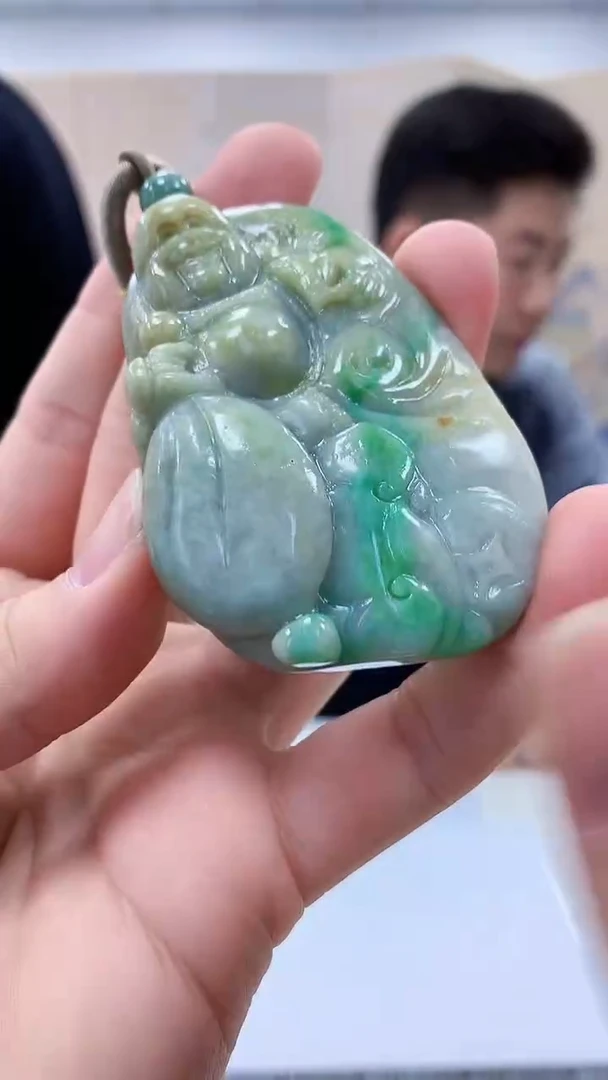 【闪购商品】定制翡翠未镶嵌4917bb-毛货挂件168