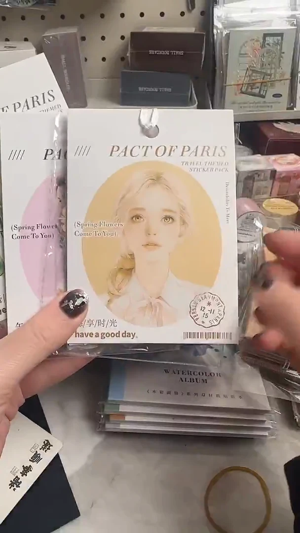 2-7 巴黎之约贴纸 随机3款