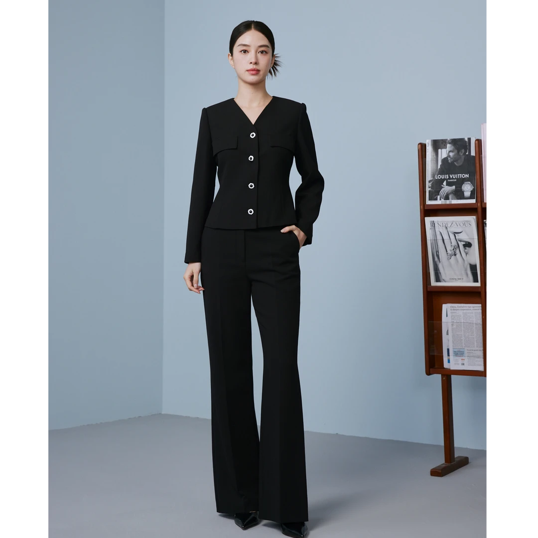 【晨粉专享价】新款显瘦神裤精致简约贵气新款高腰-MOGA01WPT002B11