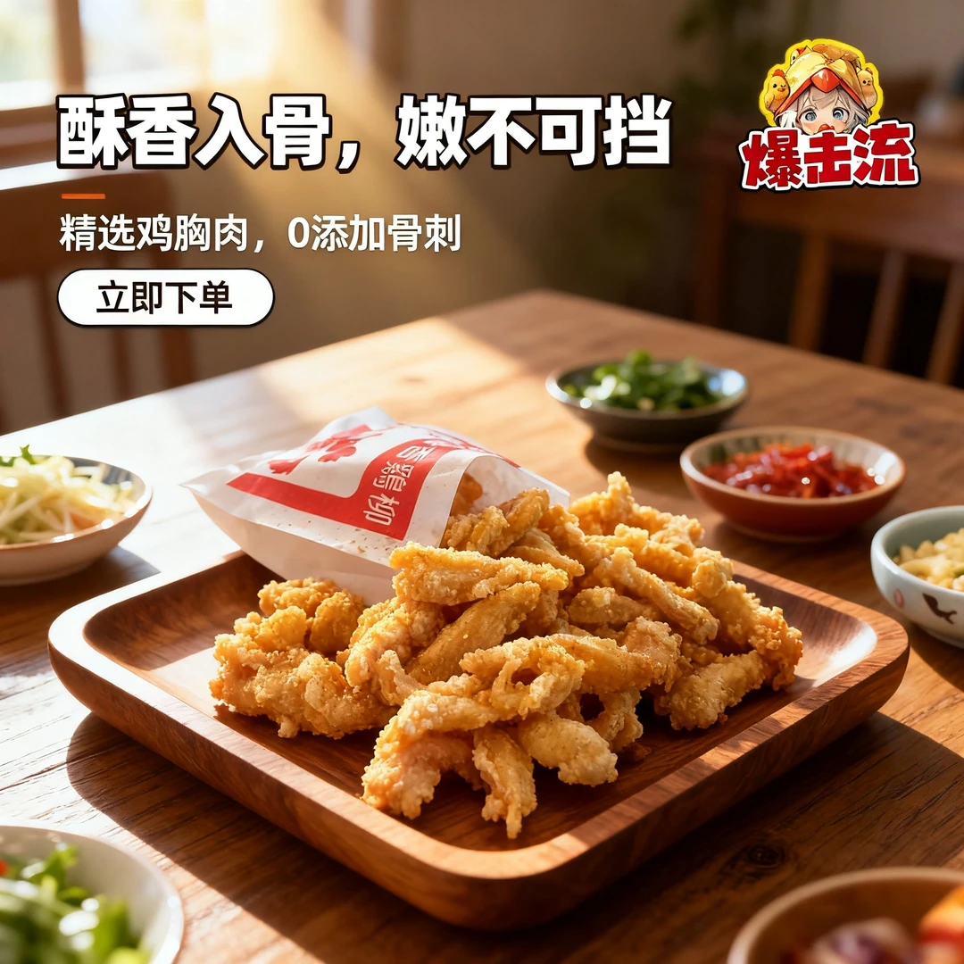 纯手工无骨鸡柳•寻回小时候的味道•买三斤送两斤•JD冷运直达