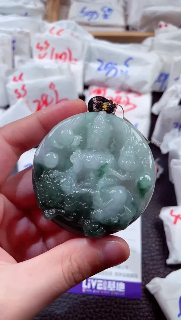 翡翠未镶嵌颈饰00004208文殊