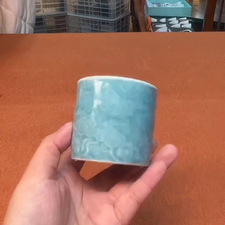 祥云纹影雕扳指主人杯 SS034