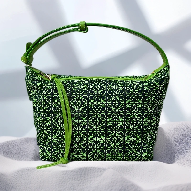 99新 LOEWE/罗意威 【杨贵妃专属】小号经典绿色织物饭盒包