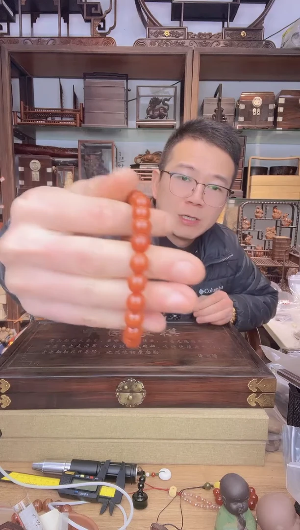 【闪购商品】乌木类书架076玛1.0圆珠单圈手串