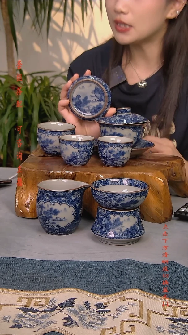 简装家用款7件套 老陶泥开片纹陶瓷茶具