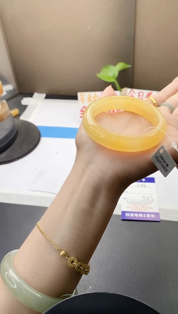 未镶嵌手镯石英质玉j196-HB多样性发货54+