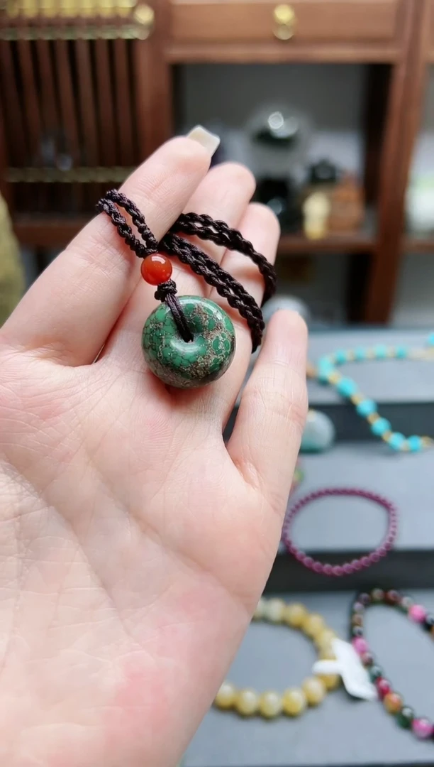 【闪购商品】绿松石吊坠未镶嵌松石平安扣吊坠*1 GZS