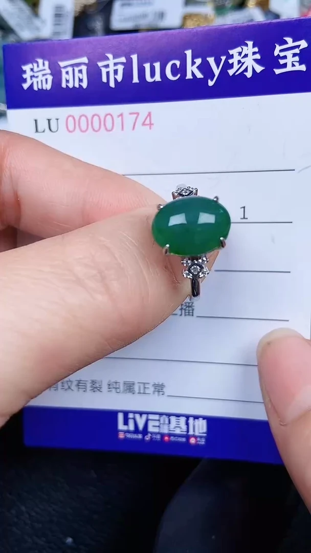 颈饰银S925镶嵌翡翠1740